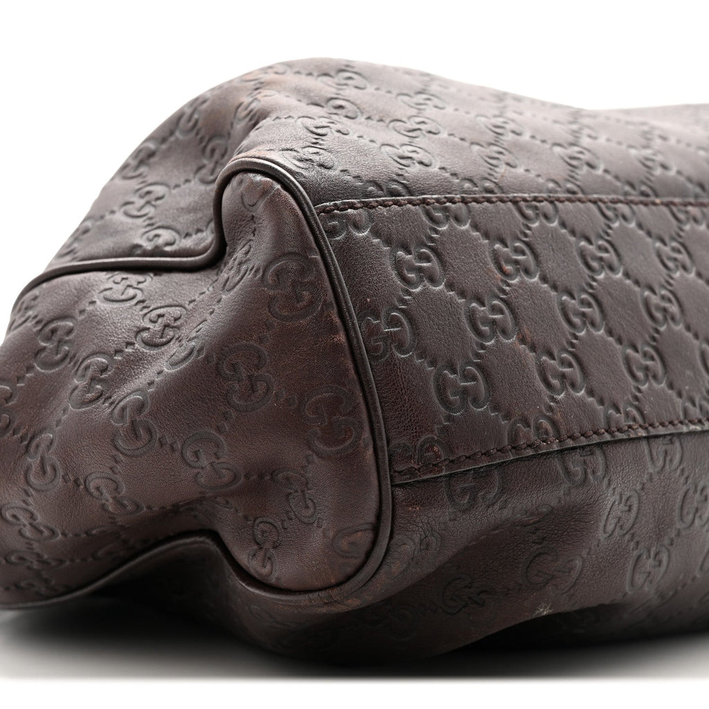 Guccissima Medium Sukey Tote Chocolate