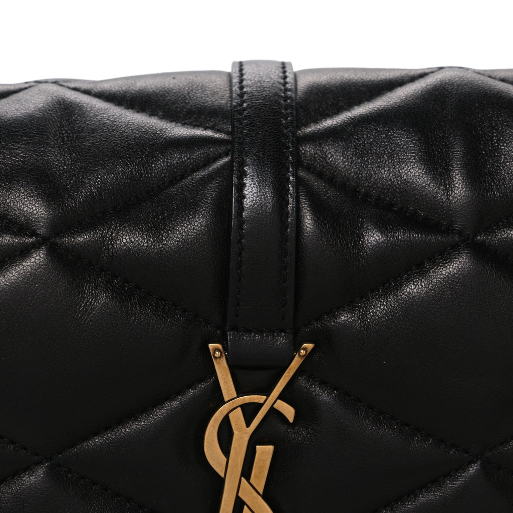 Lambskin Quilted Le 57 Diamond Shoulder Bag Black