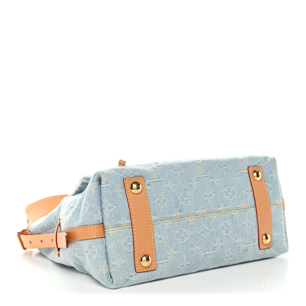 Monogram Denim CarryAll PM Sky Blue