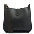 Hermes Cross Body Evelyne 33 in Black, Togo Leather