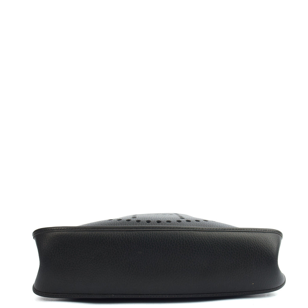 Hermes Cross Body Evelyne 33 in Black, Togo Leather