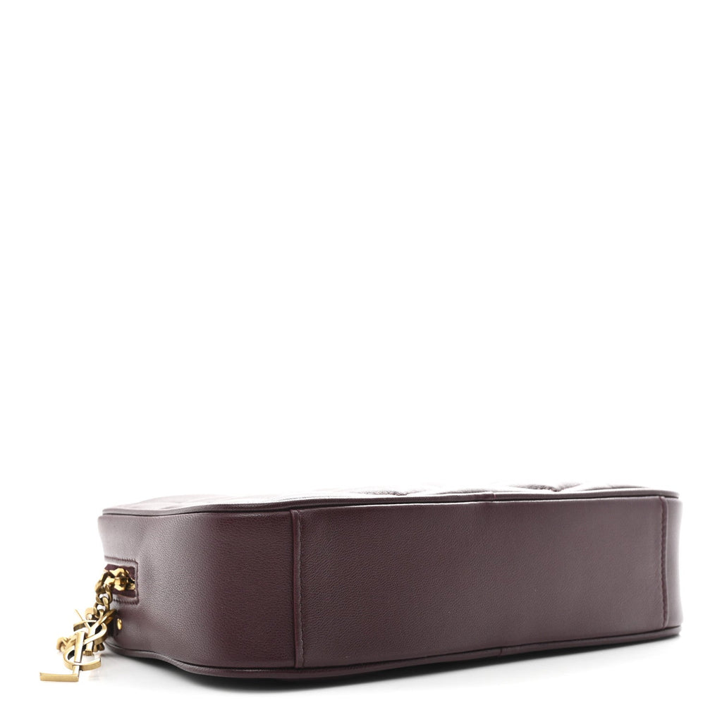 Lambskin Quilted Mini Camera Bag Hot Wine