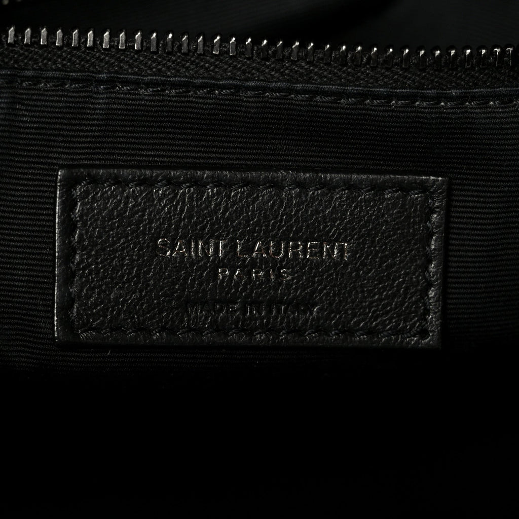 Crinkled Calfskin Matelasse Monogram Large Niki Shopper Tote Black