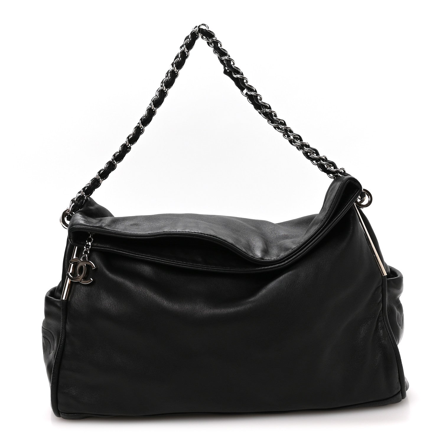 Lambskin Large Ultimate Soft Tote Black