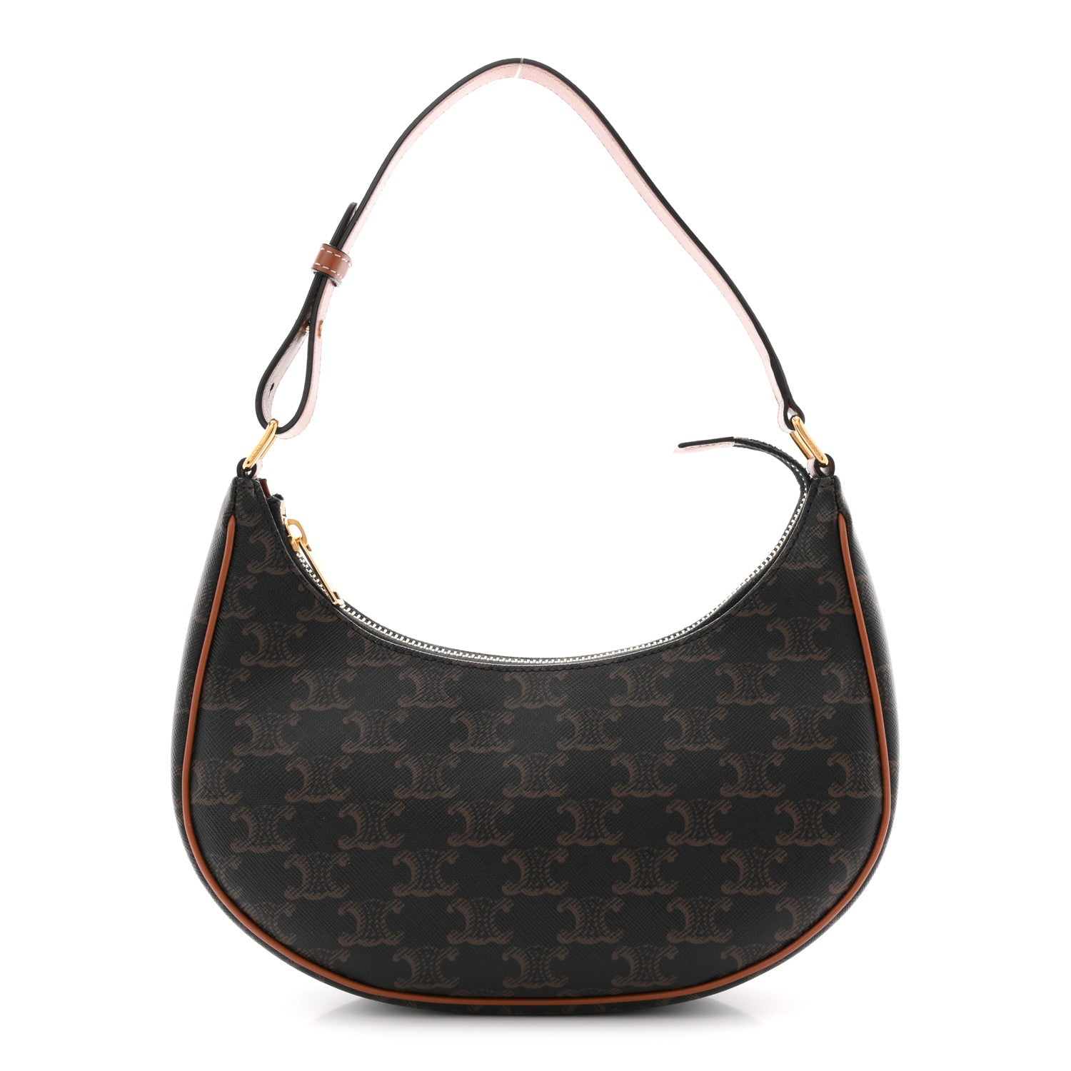 Triomphe Canvas Calfskin Ava Shoulder Bag Tan