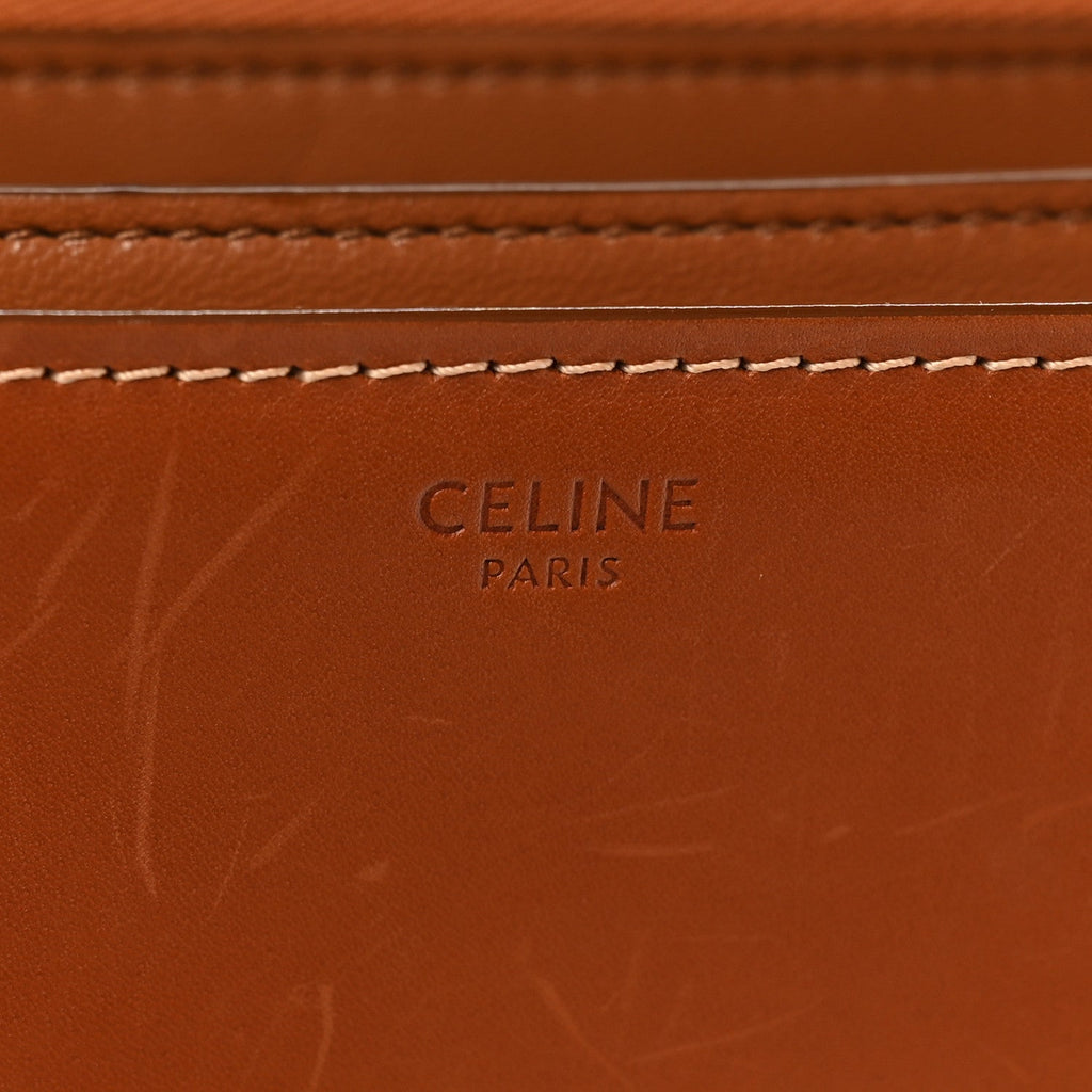 Natural Calfskin Medium Classic Box Flap Bag Tan