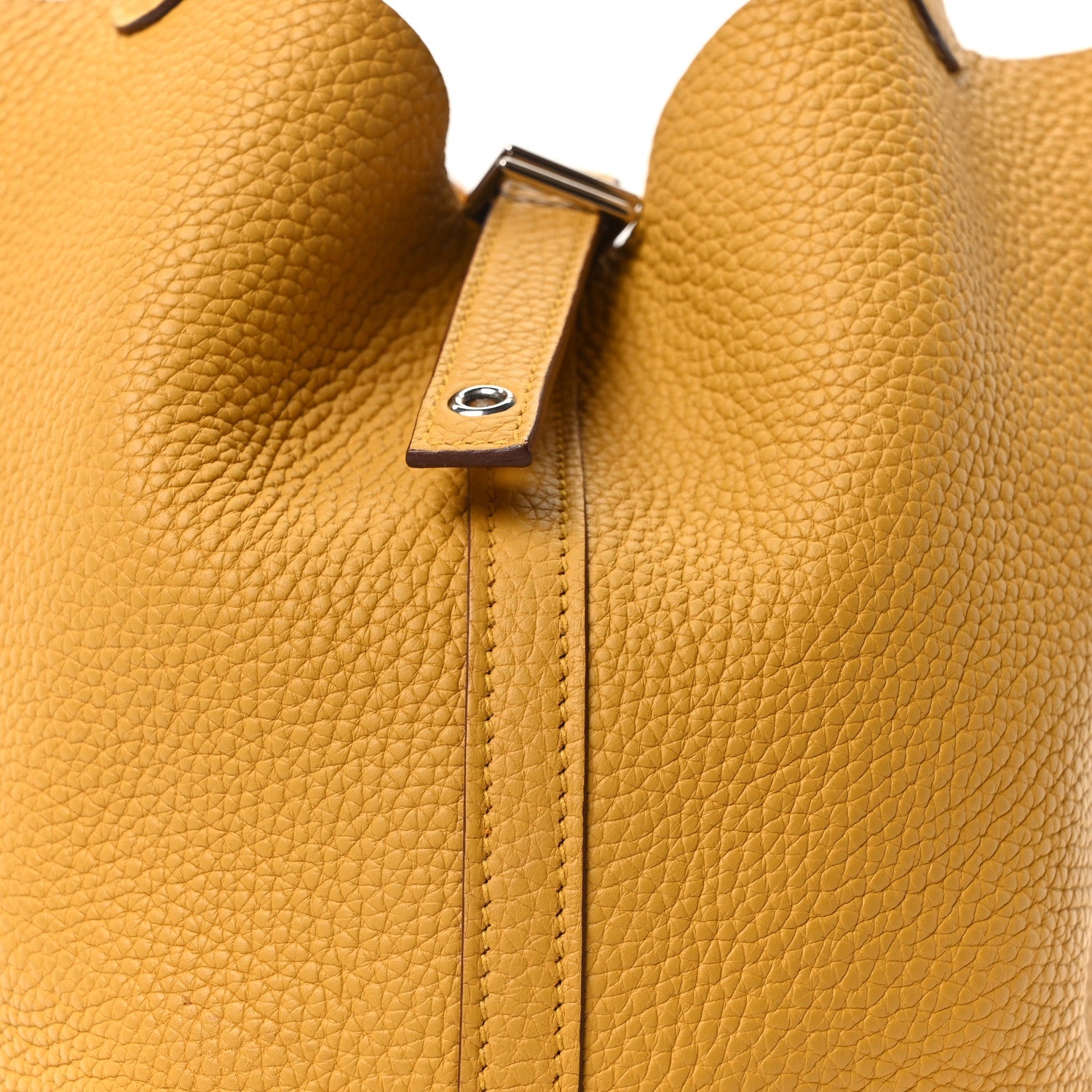 Taurillon Clemence Picotin Lock 22 MM Jaune Ambre