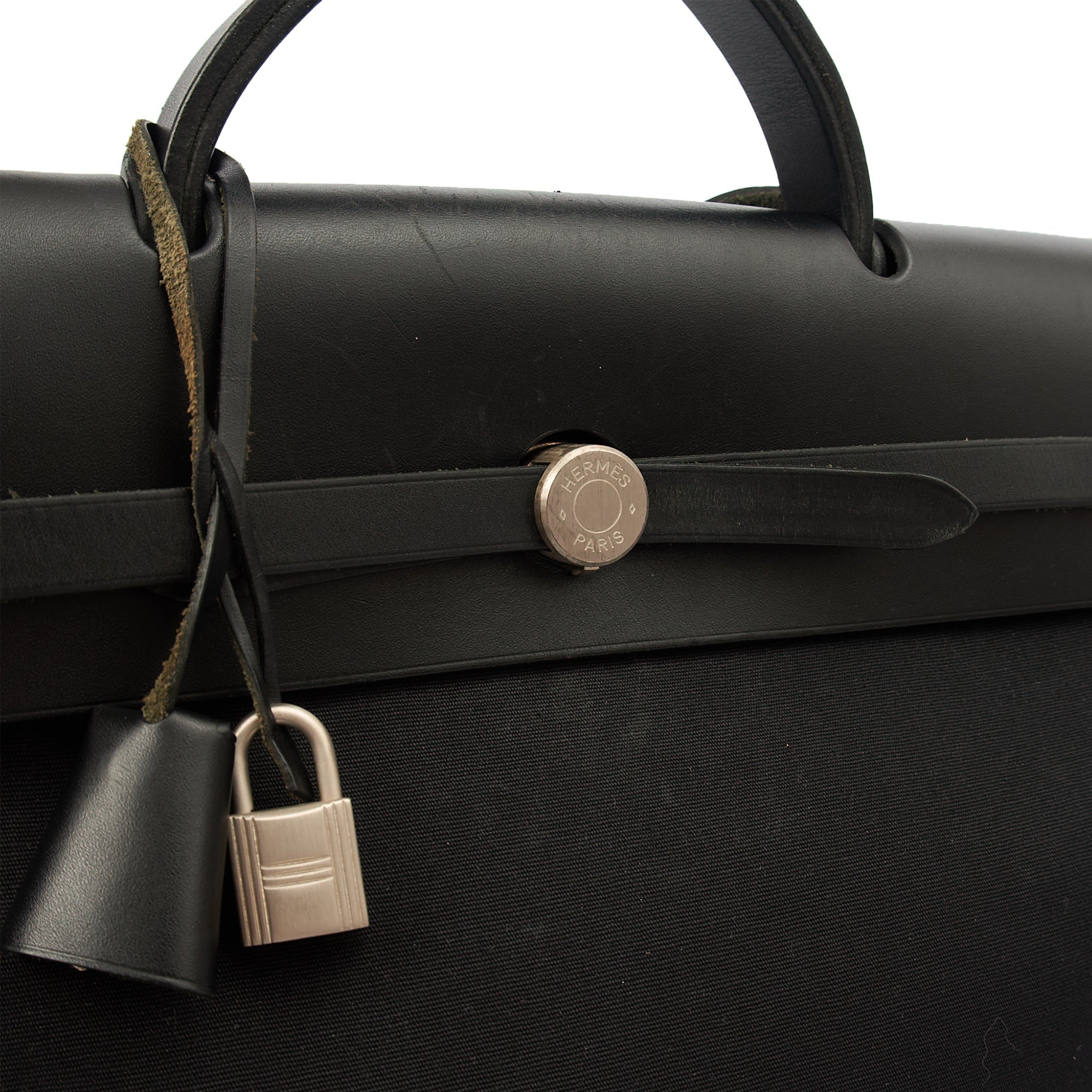 Hermes Tote Herbag Zip 39 in Black, Fabric