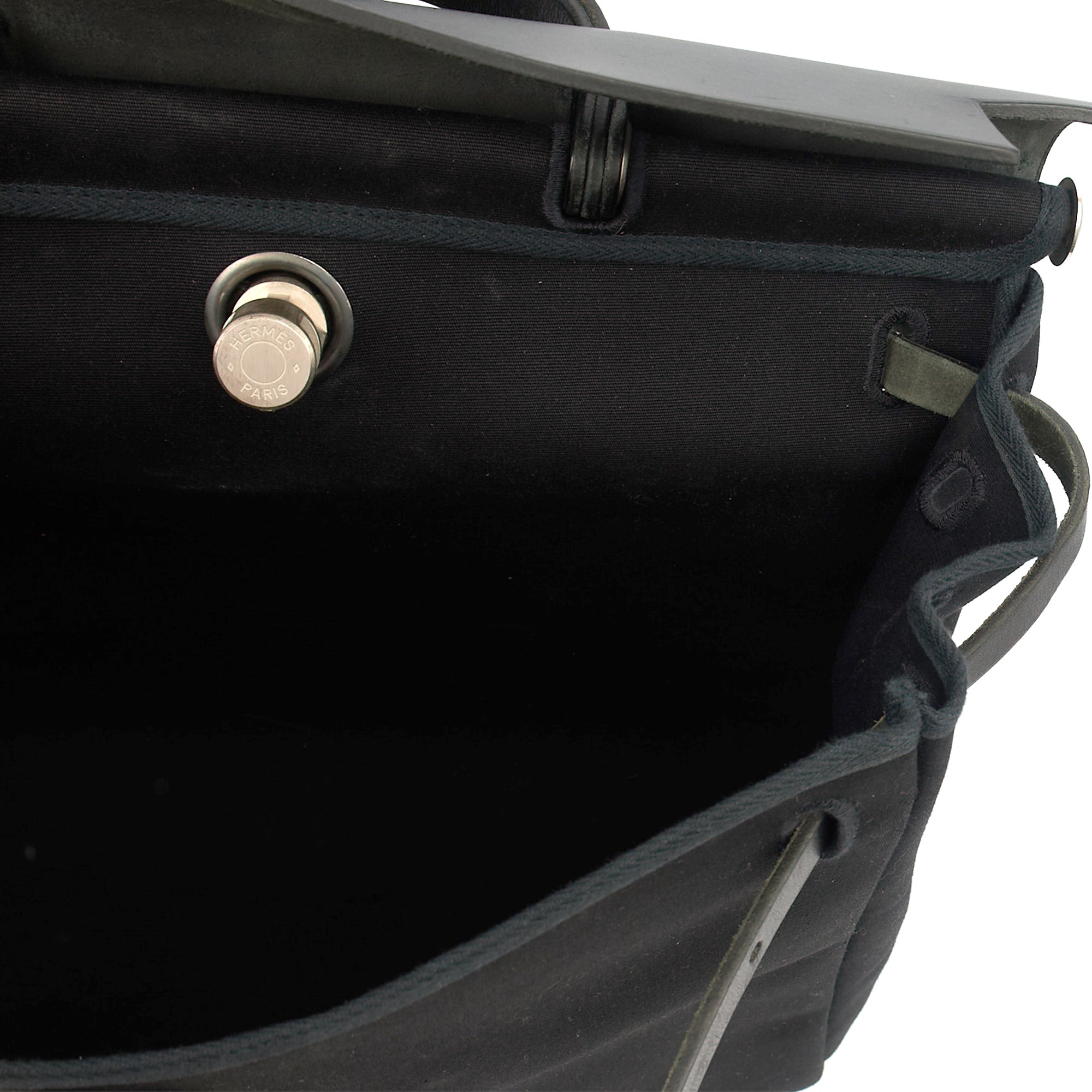 Hermes Tote Herbag Zip 39 in Black, Fabric