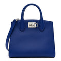 Hammered Calfskin Small The Studio Box Bag Lapis Lazuli