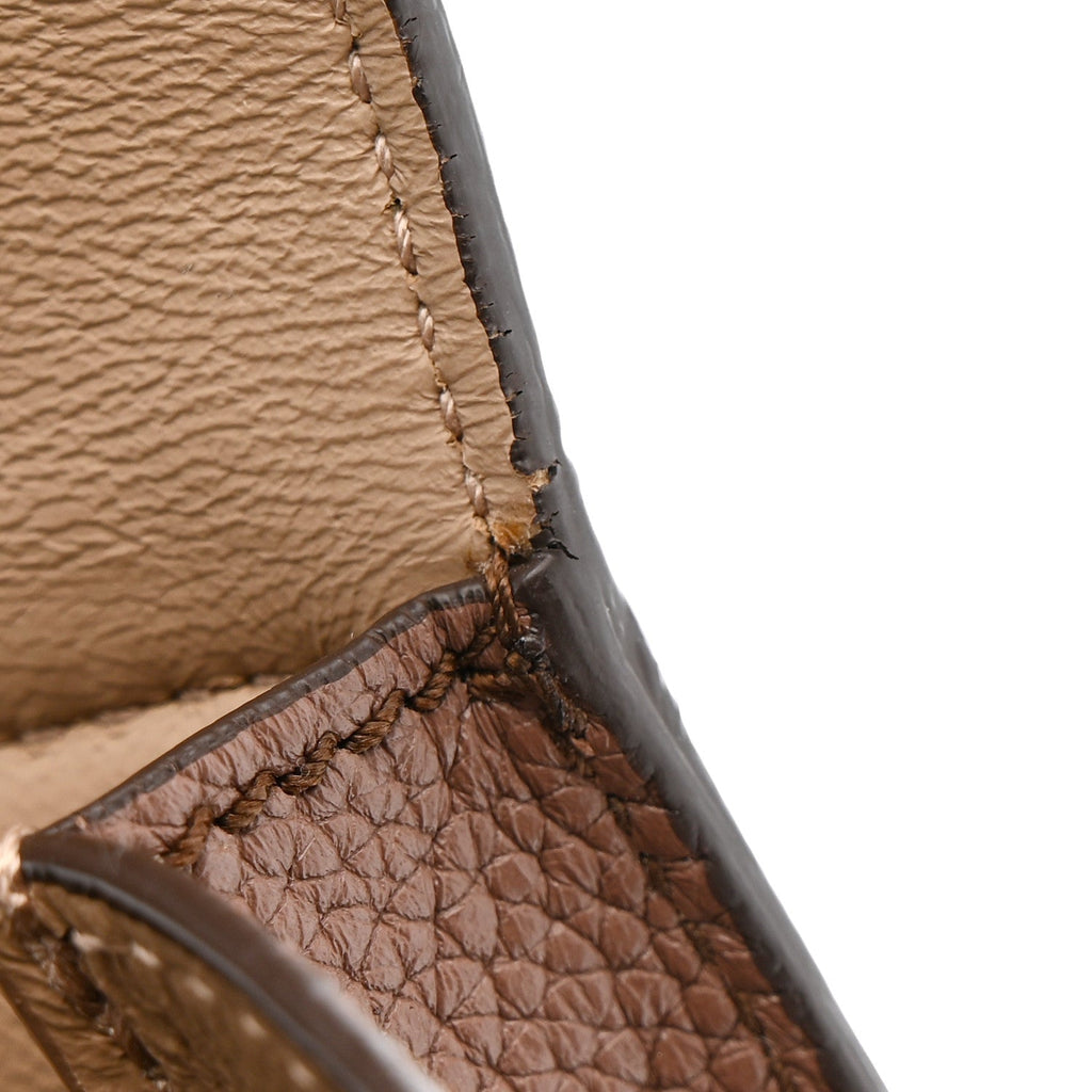 Grained Calfskin Sofia Satchel Moka