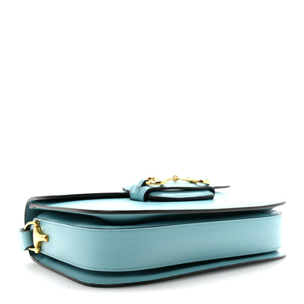 Azalea Calfskin Horsebit 1955 Shoulder Bag Dusty Azure