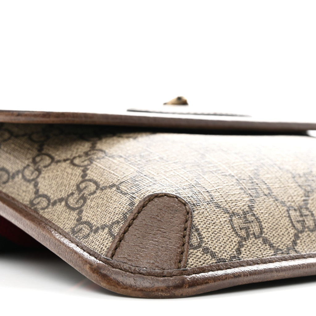 GG Supreme Monogram Neo Vintage Web Belt Bag Brown