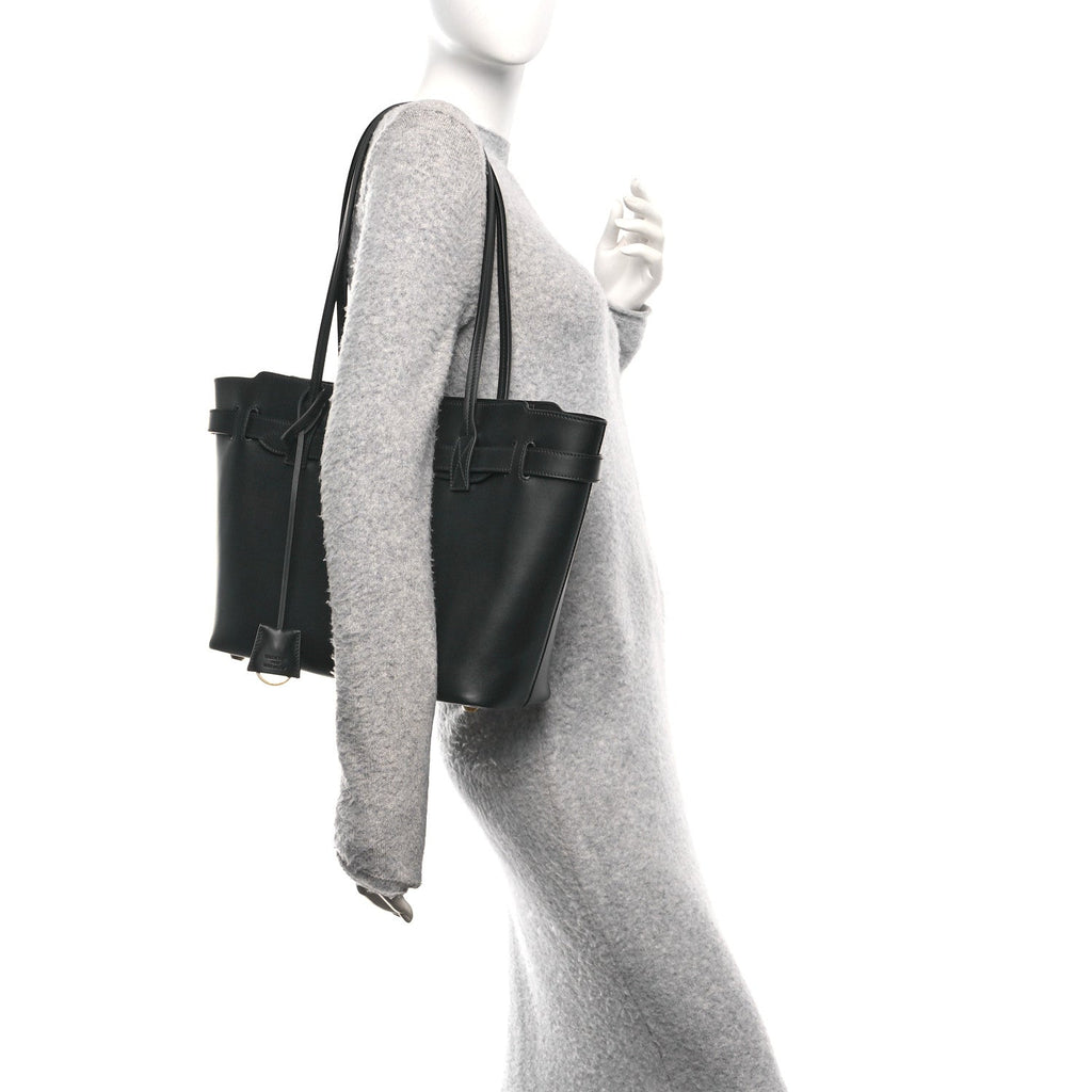 Smooth Calfskin Medium Bel Tote Bag Black