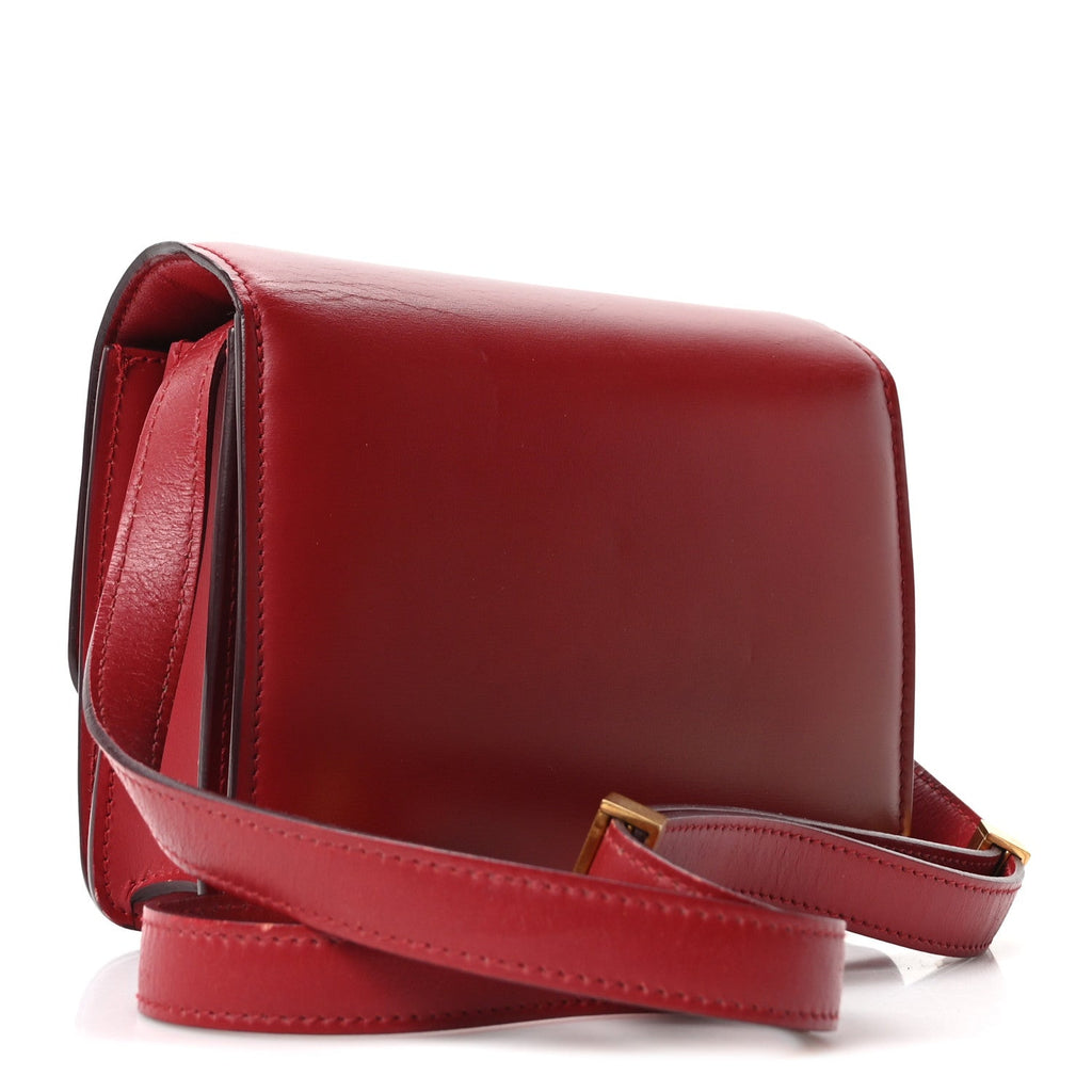 Box Calfskin Small Classic Box Flap Bag Red