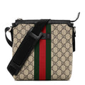 GG Supreme Monogram Web Messenger Bag Black