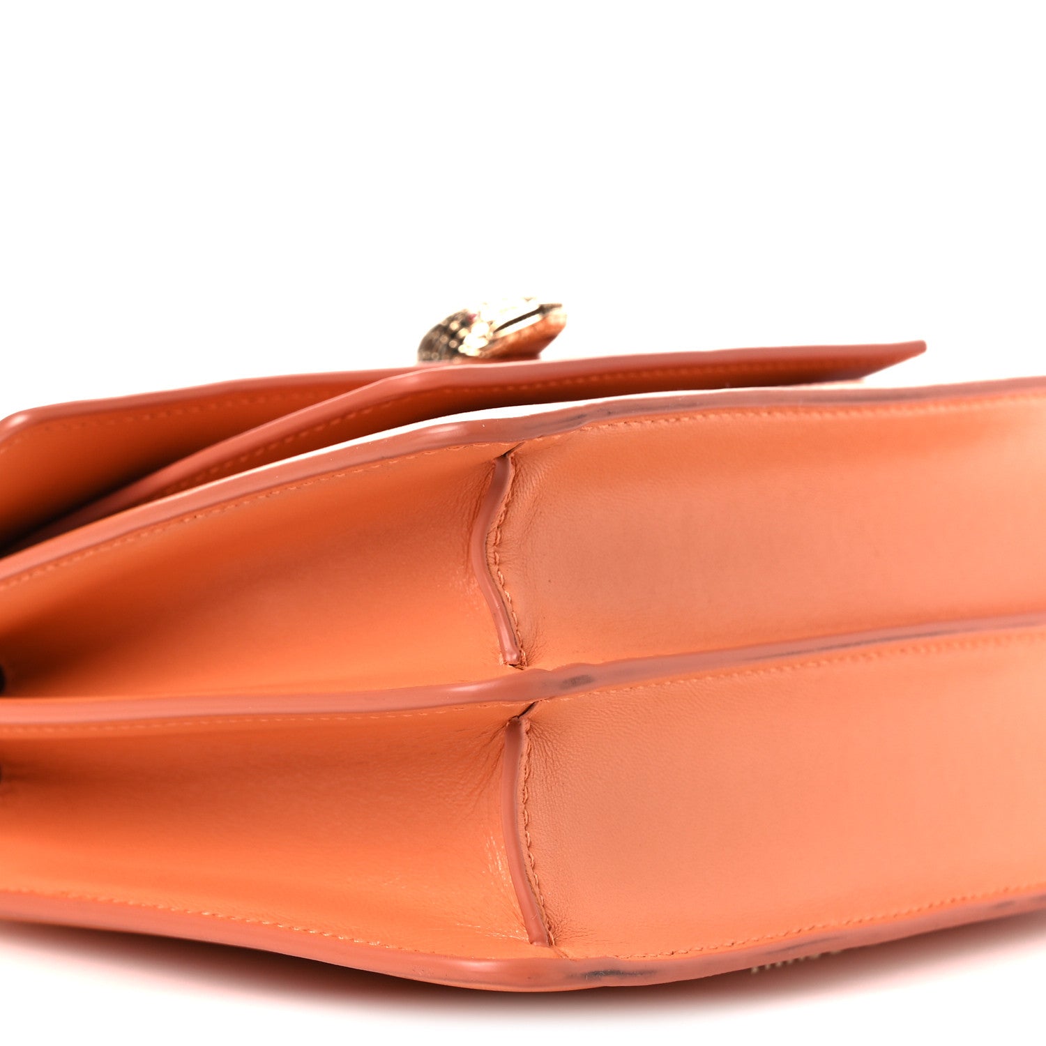 Calfskin Serpenti Forever Maxi Chain Crossbody Bag Orange