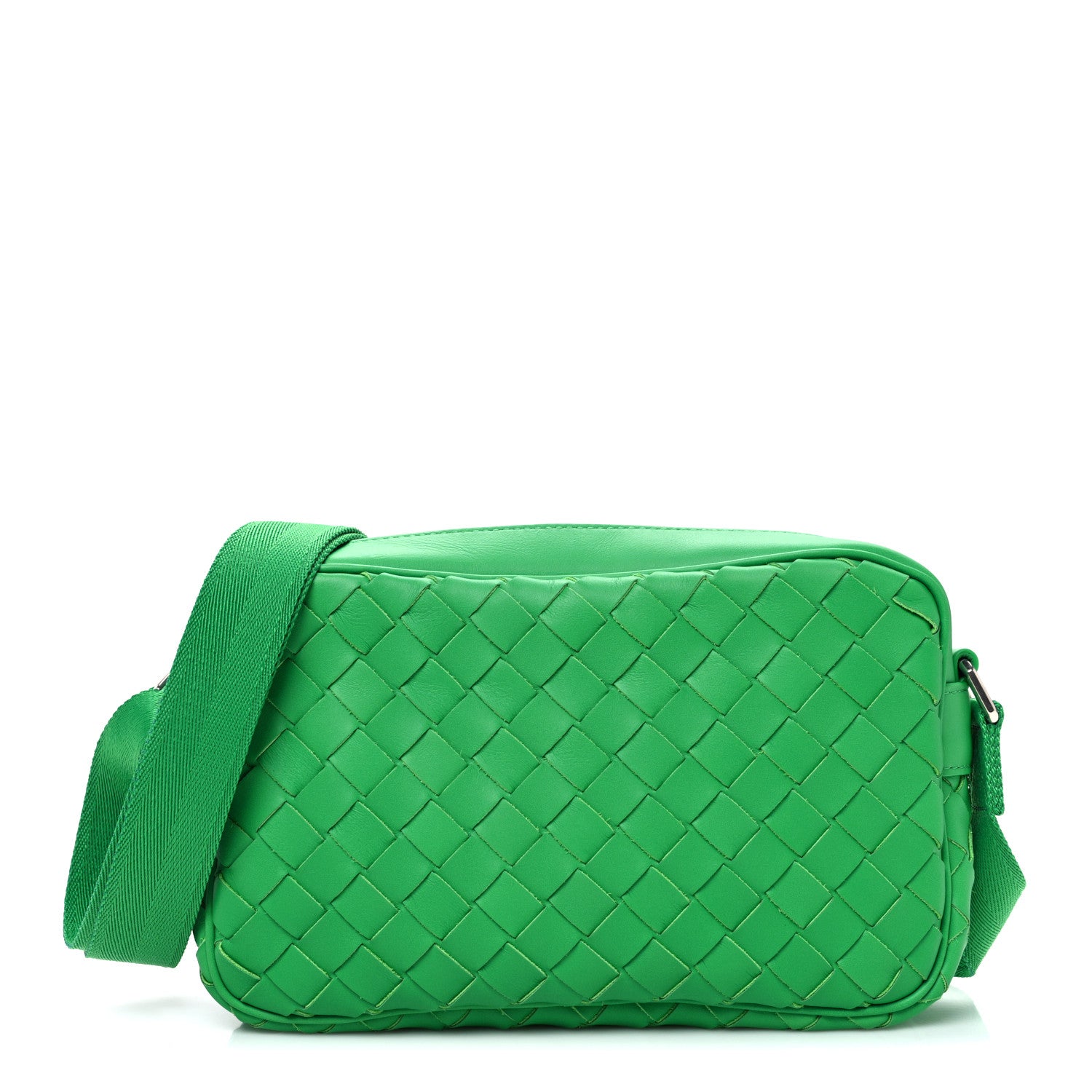 Calfskin Intrecciato Small Camera Bag Parakeet