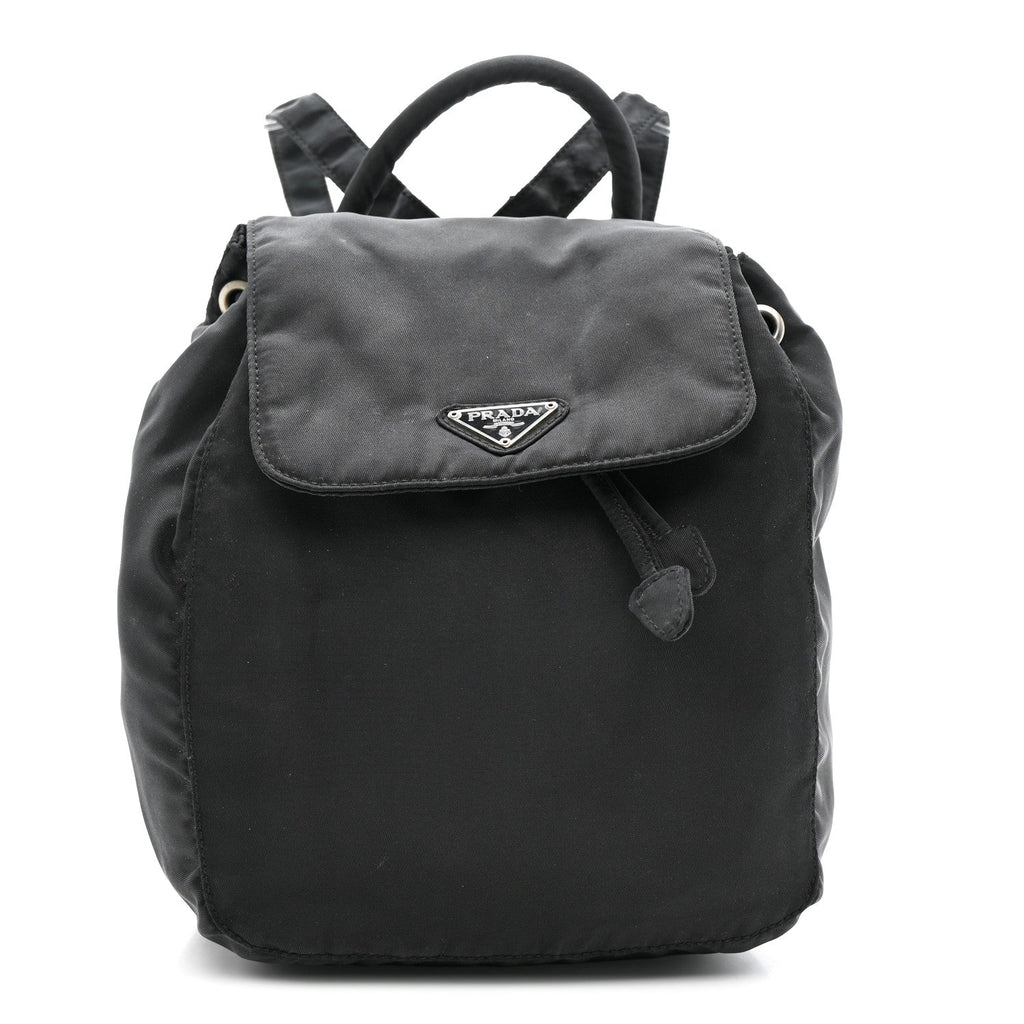 Nylon Vela Mini Cinch Backpack Black