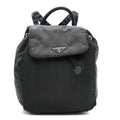 Nylon Vela Mini Cinch Backpack Black