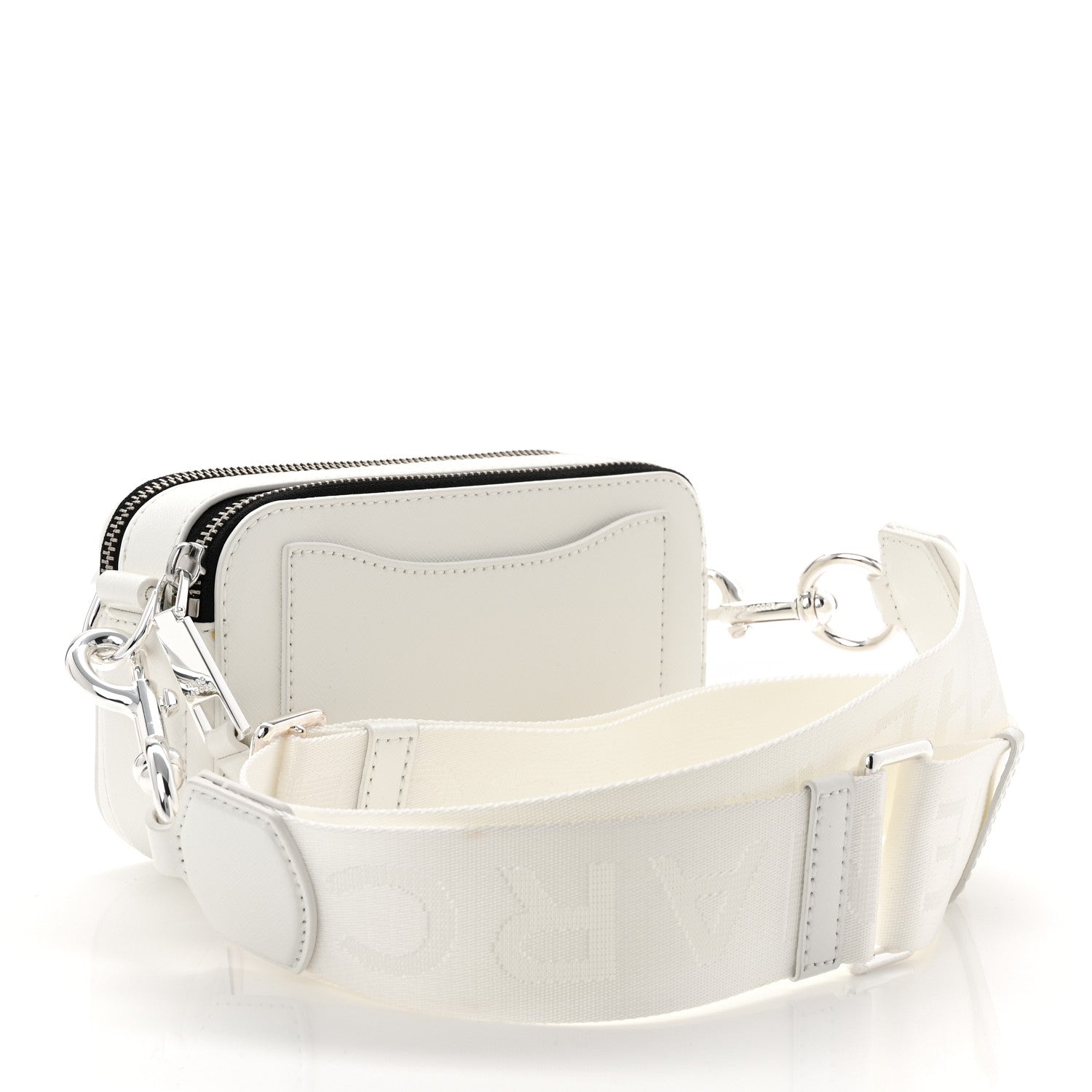 Saffiano Small Snapshot Camera Bag White