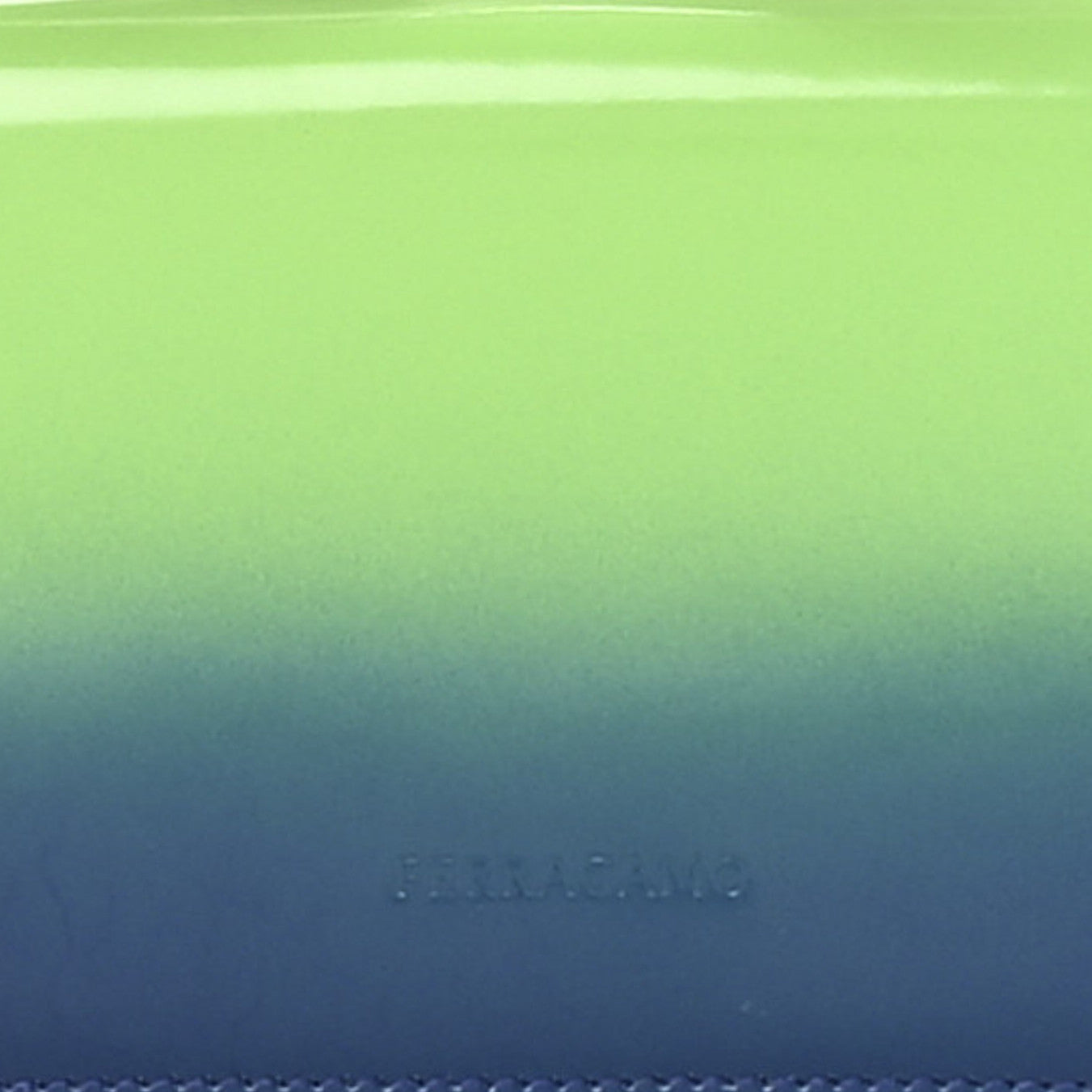Smooth Airbrushed Calfskin Micro Pouch Lime Lapis