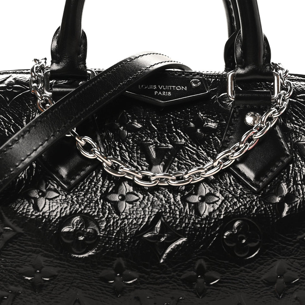 Calfskin Monogram Saga Speedy Trunk 20 Black