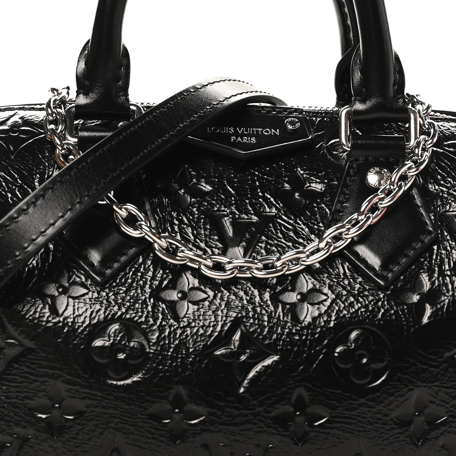 Calfskin Monogram Saga Speedy Trunk 20 Black