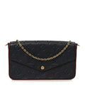 Empreinte Pochette Felicie Chain Wallet Marine Rouge