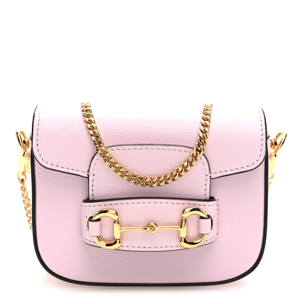Calfskin Horsebit 1955 Super Mini Crossbody Bag Light Pink