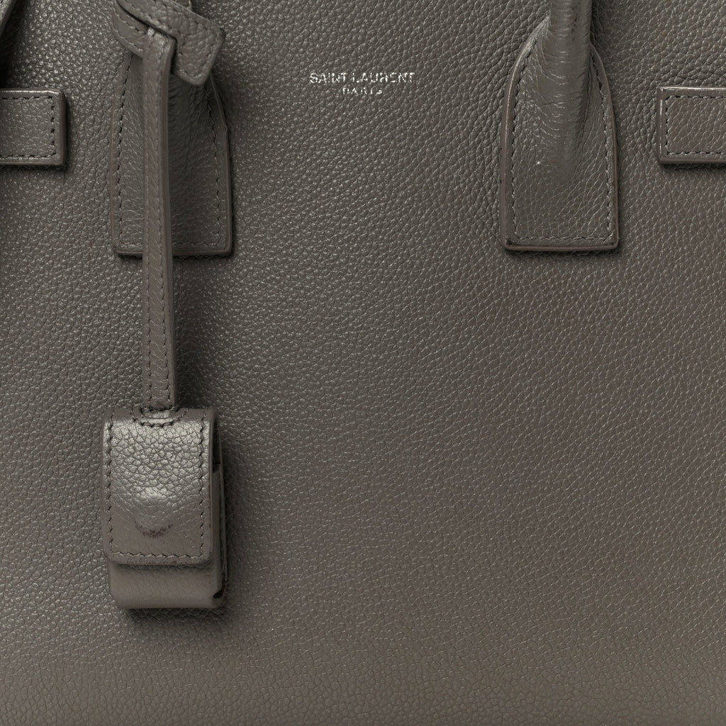 Grained Calfskin Baby Sac De Jour Fog