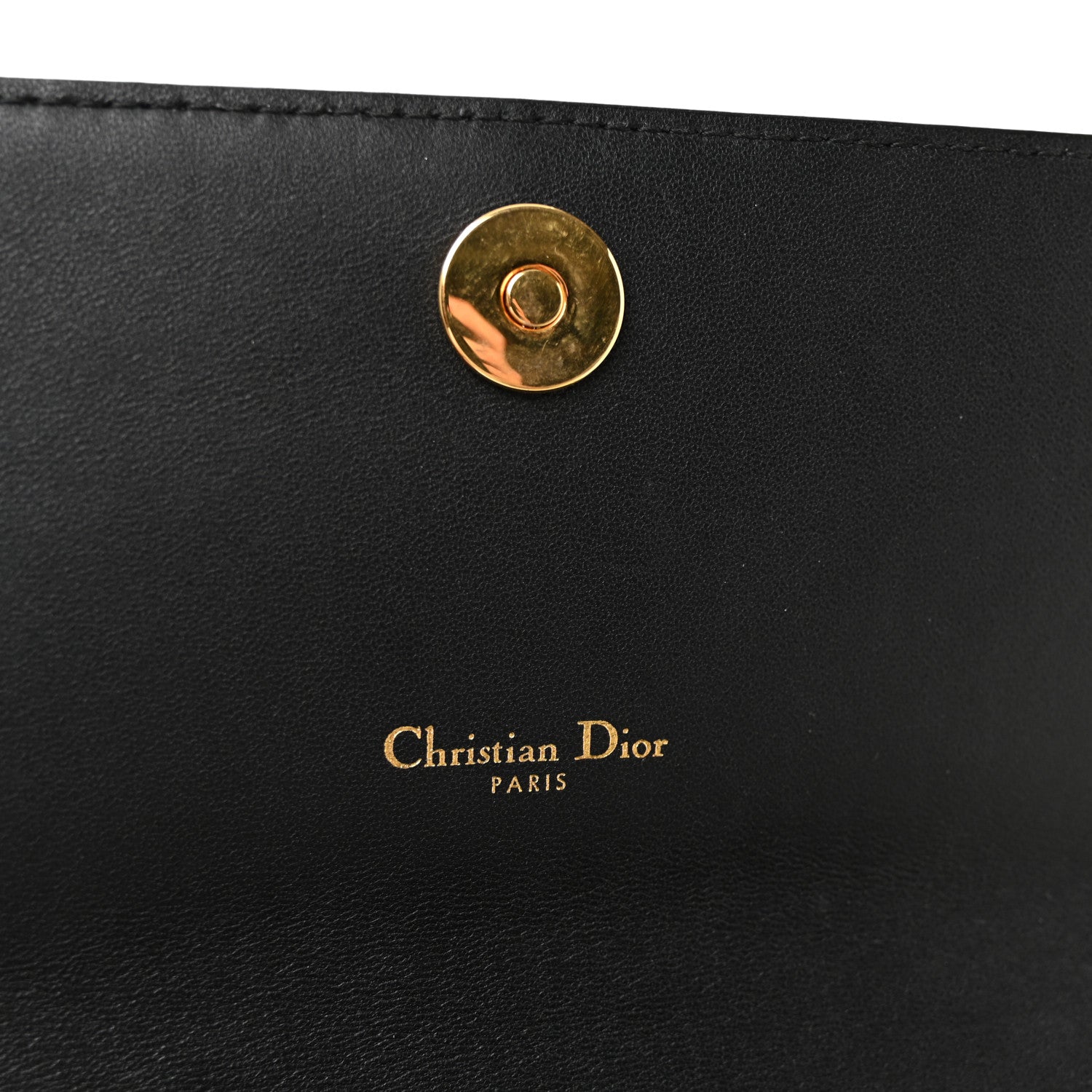 Supple Calfskin Caro Pouch with Chain Black