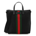 Techno Canvas Web Top Handle Shoulder Bag Black