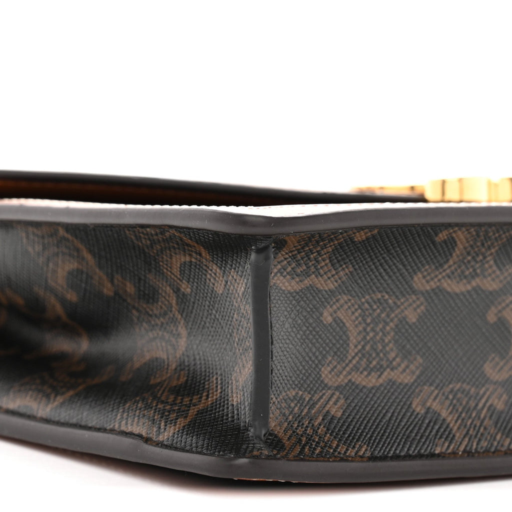Triomphe Canvas Calfskin Margo Wallet on Chain Tan