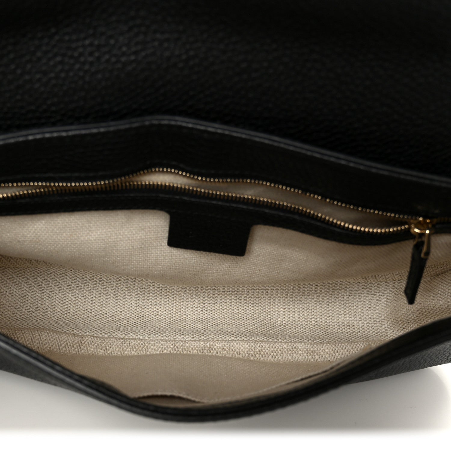 Pebbled Calfskin Medium Soho Flap Crossbody Black