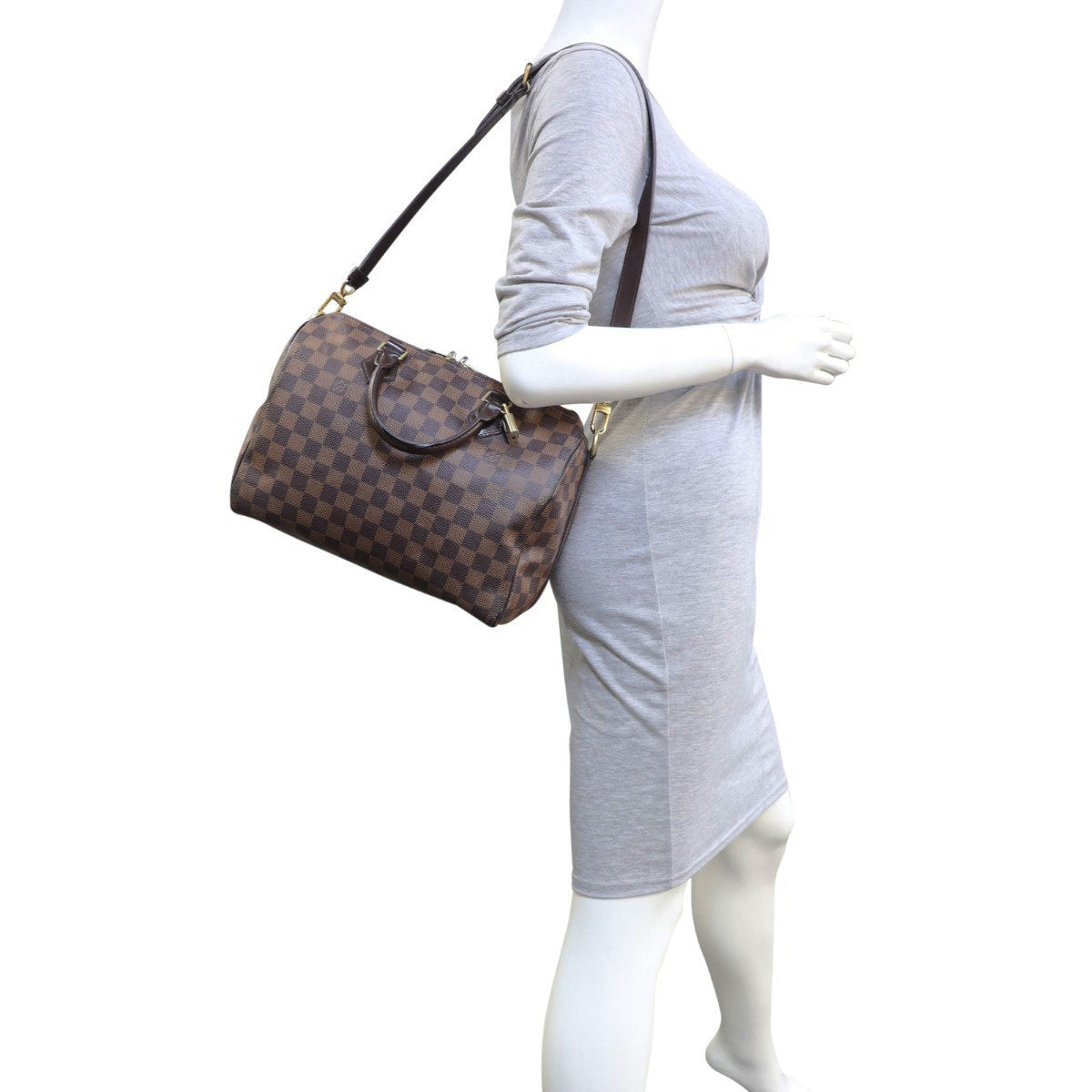 Louis Vuitton Speedy 30 Bandouliere Damier Ebene