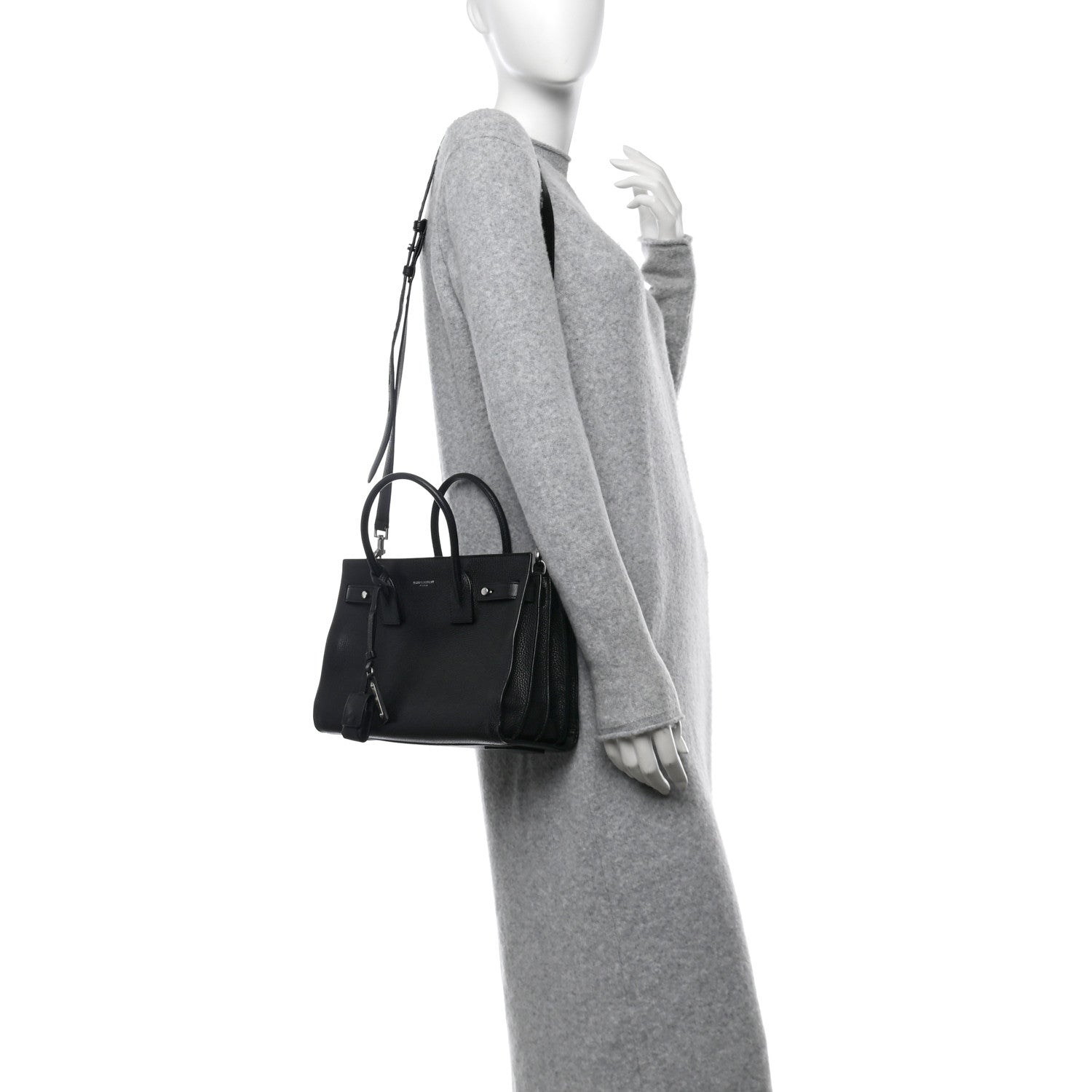 Grained Calfskin Baby Sac De Jour Souple Black