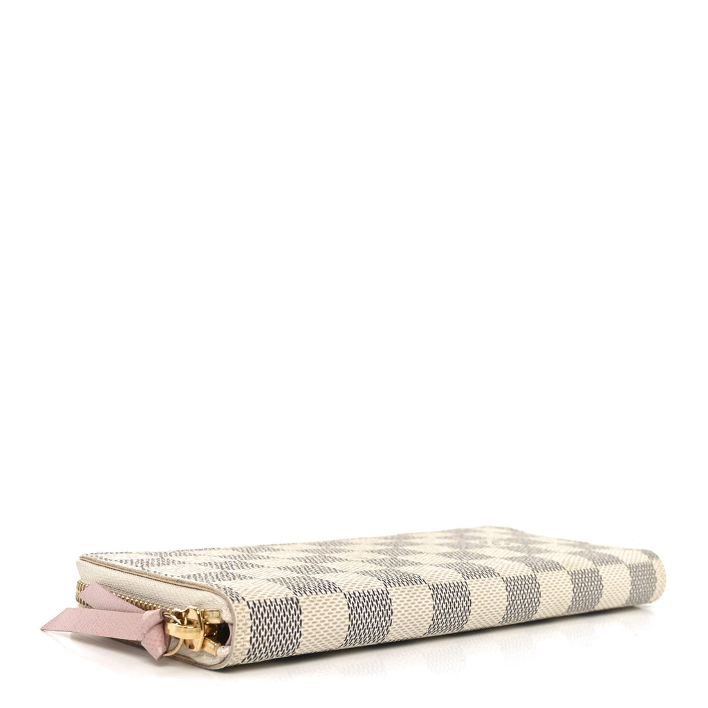 Damier Azur Clemence Wallet Rose Ballerine
