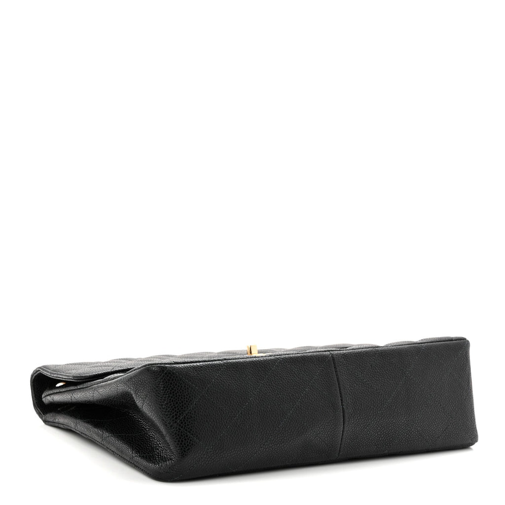Caviar Jumbo Single Flap Black