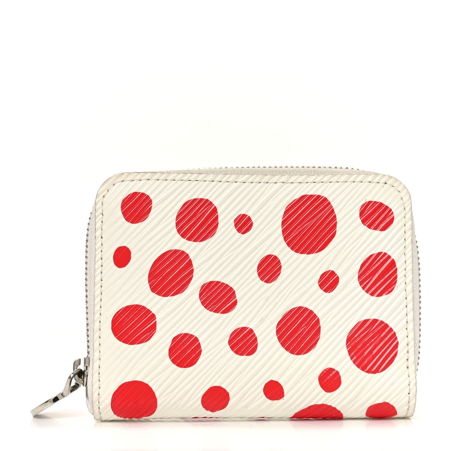 LV X YK Kusama Epi Zippy Coin Purse White