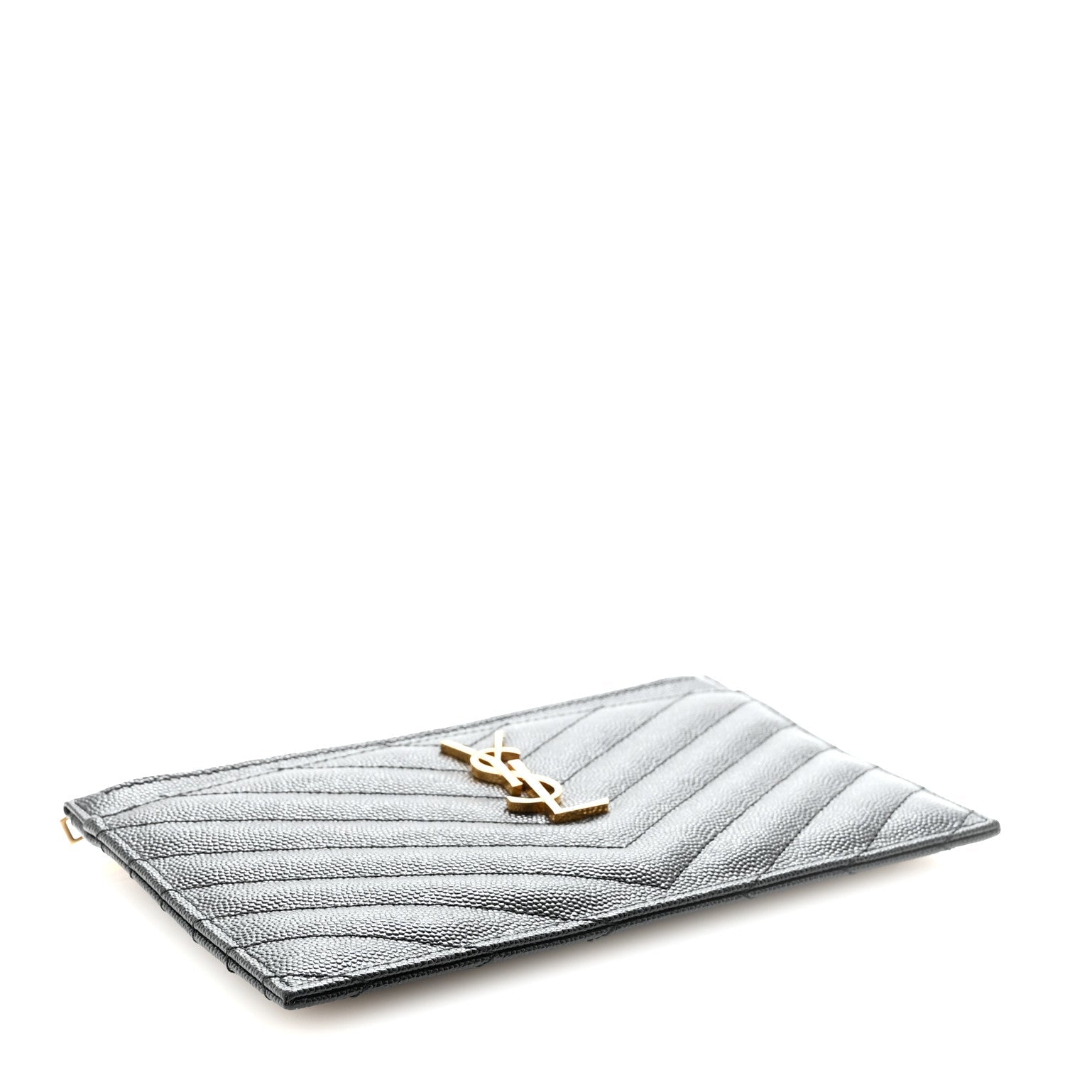 Grain De Poudre Chevron Monogram Bill Pouch Black