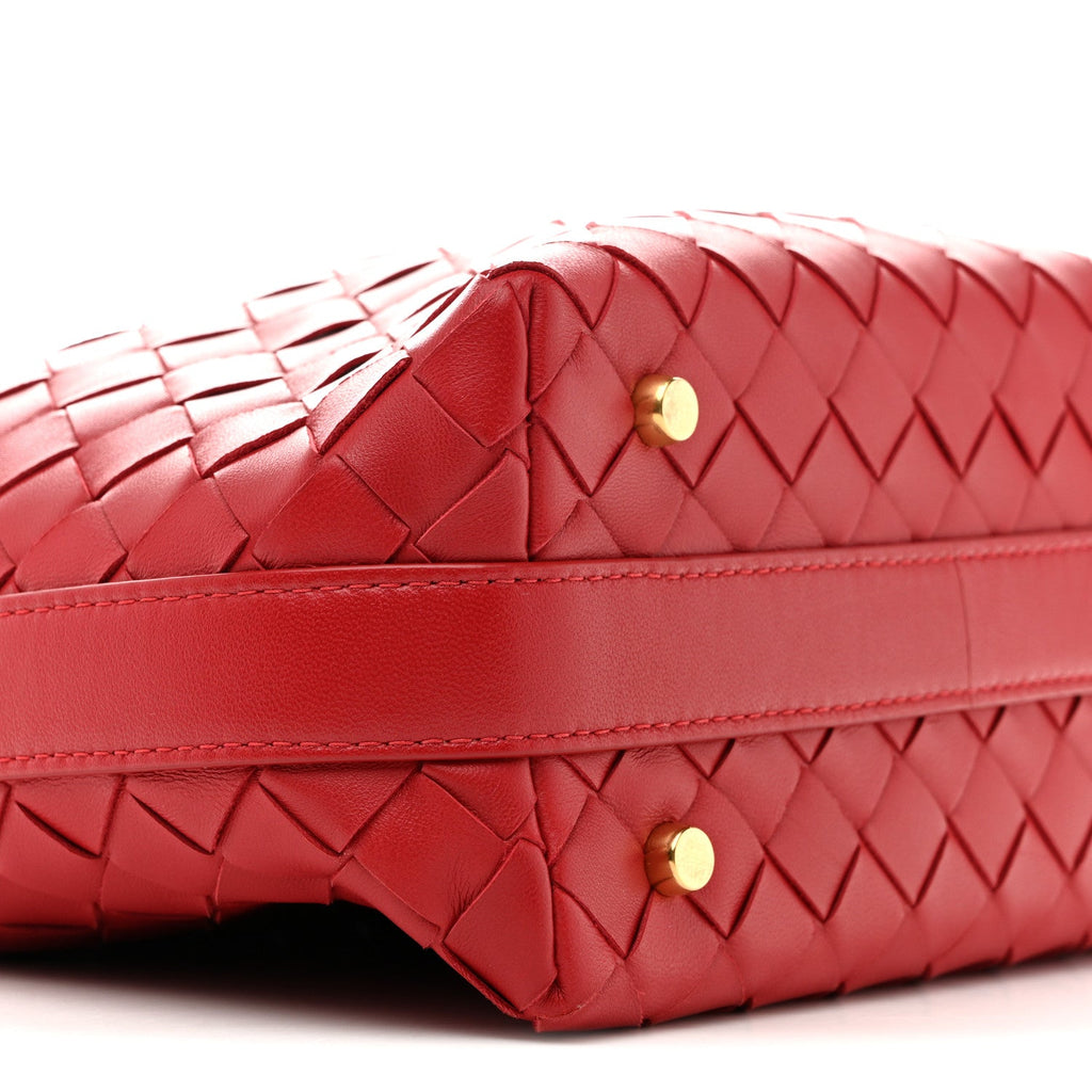 Calfskin Nappa Intrecciato Mini Wallace Apple Candy