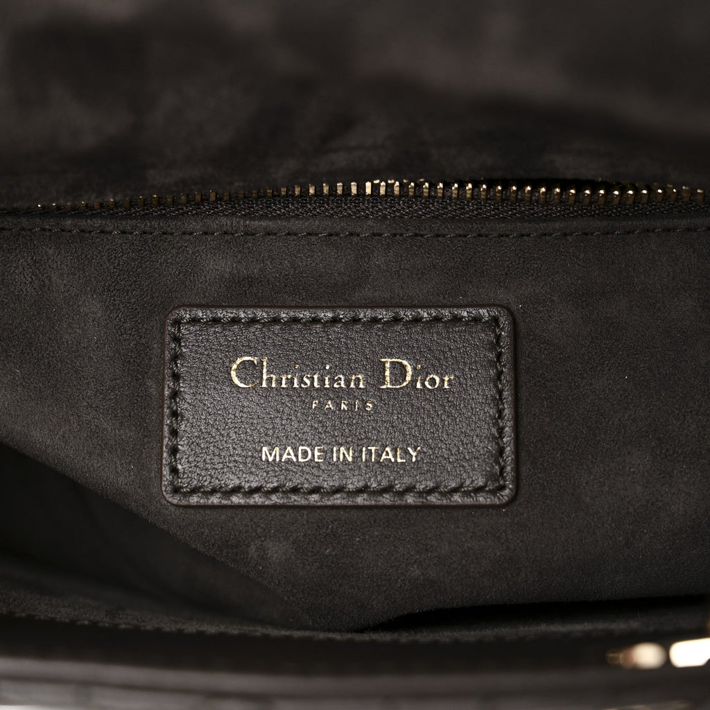 Lambskin Cannage Small My ABCDior Lady Dior Dark Brown