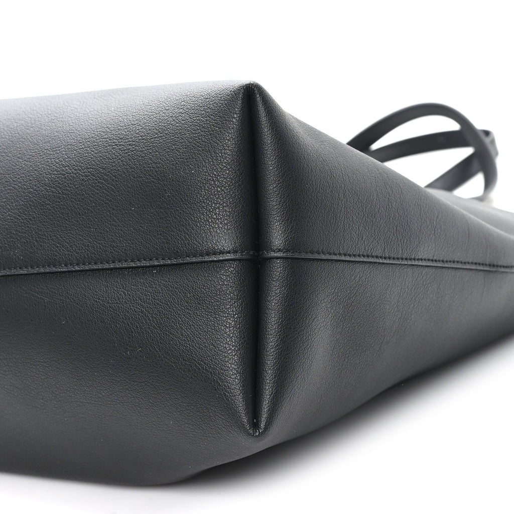 Calfskin Large Shopping Tote Black