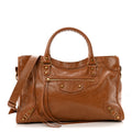 Agneau Arena Gold Hardware Medium Le City Camel