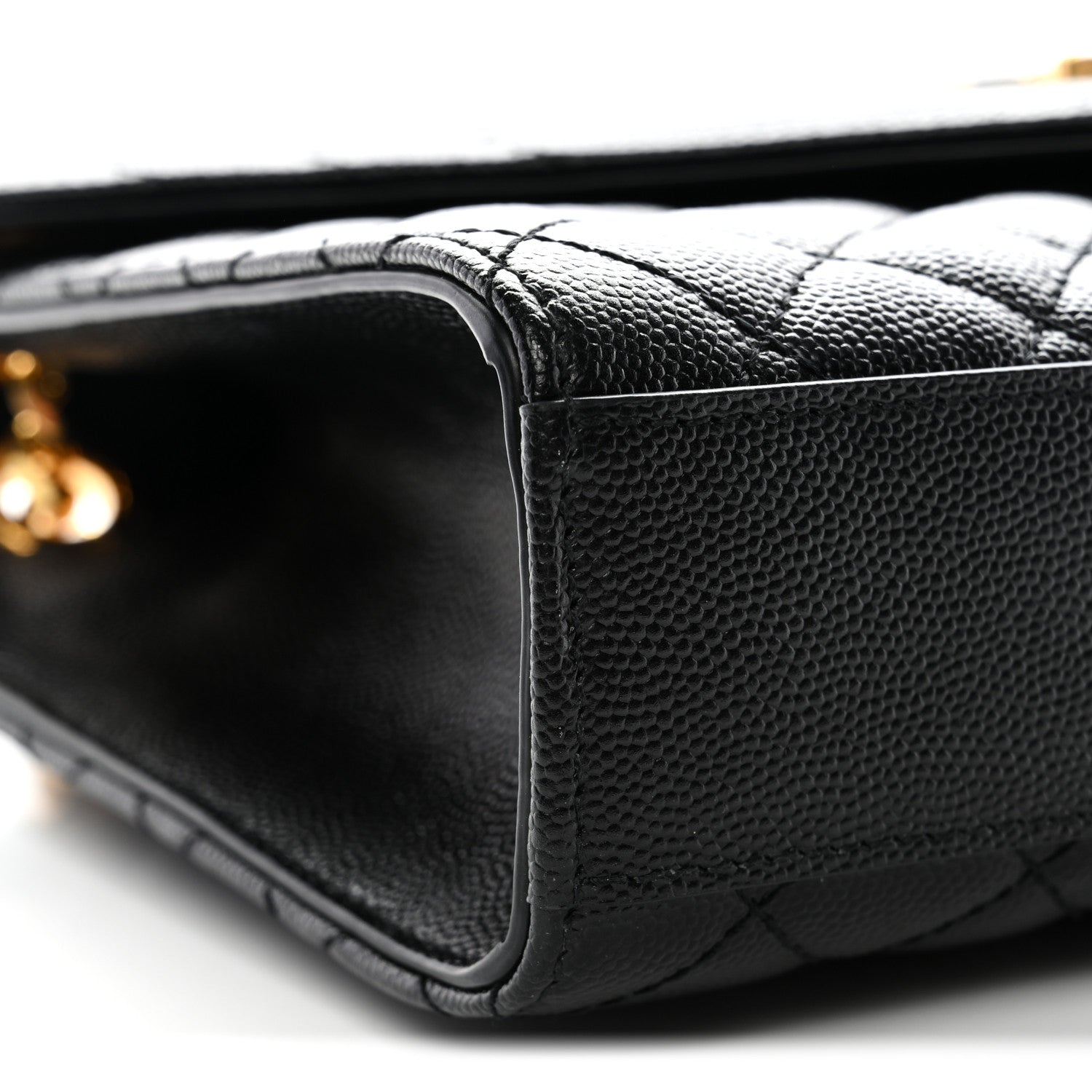 Grain De Poudre Textured Mixed Matelasse Triquilt Medium Monogram Satchel Black