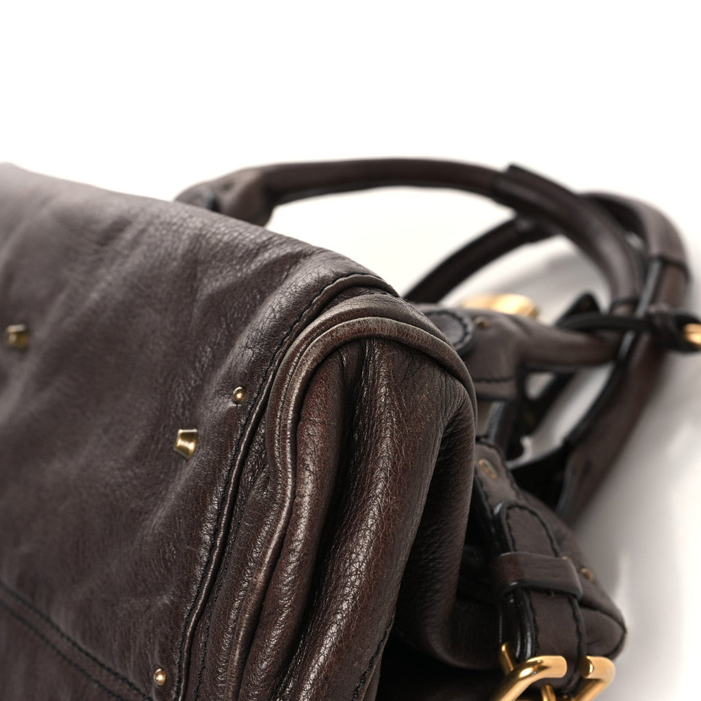 Calfskin Medium Paddington Satchel Chocolate