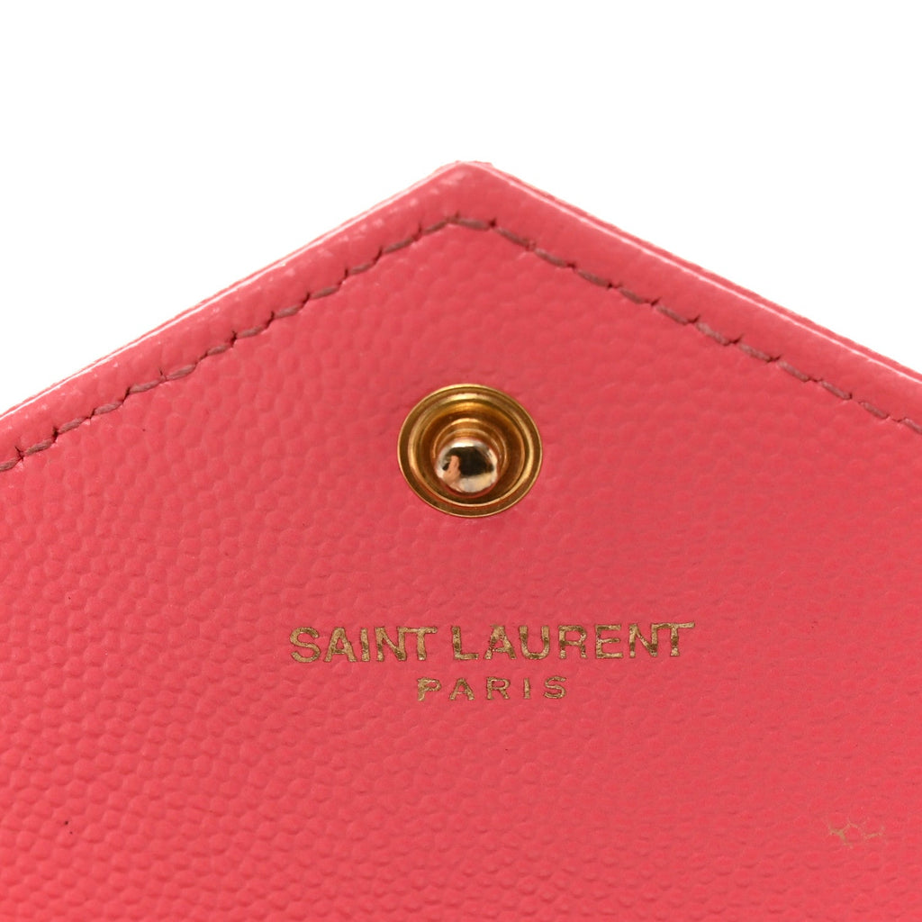Grain De Poudre Matelasse Chevron Monogram Chain Wallet Rose Clair