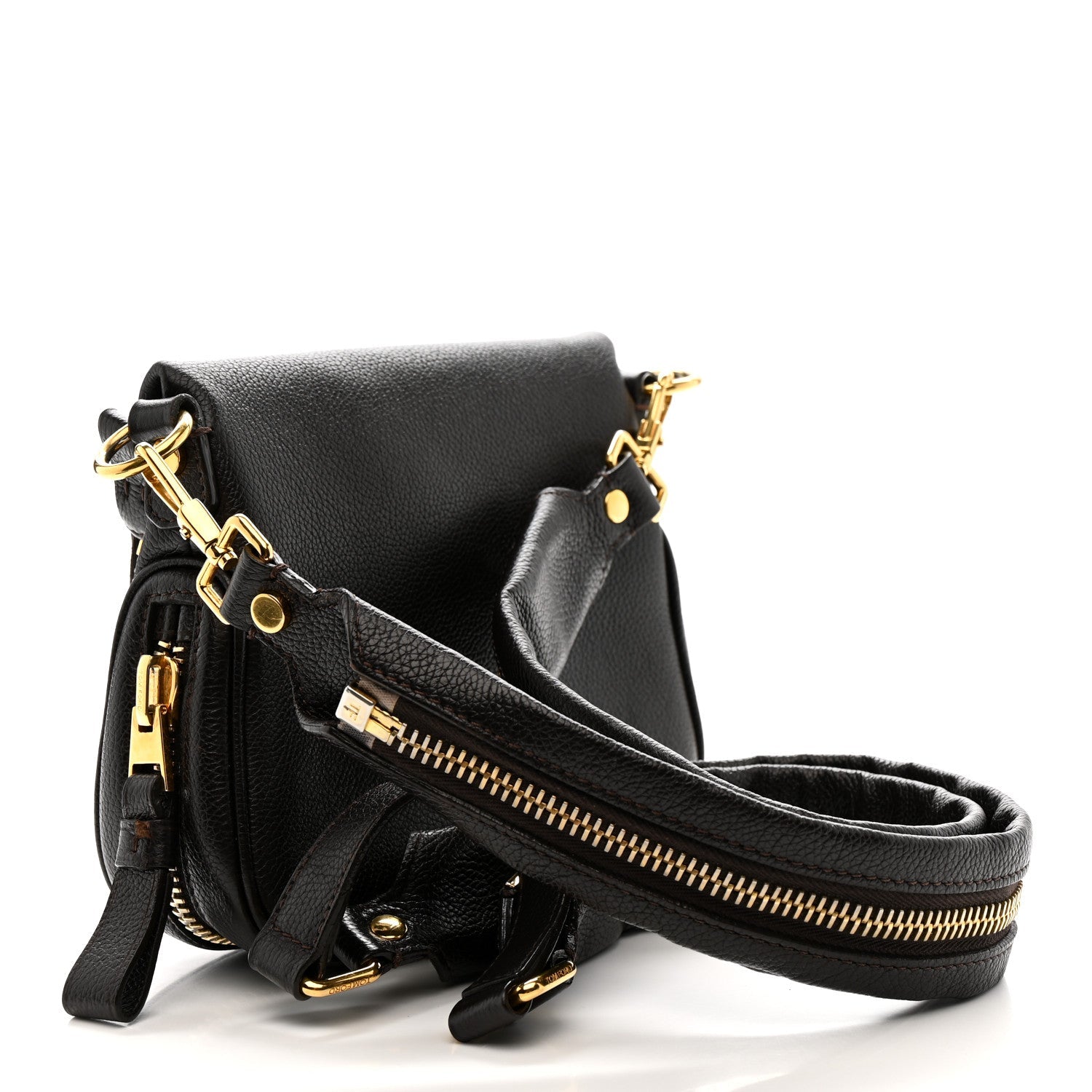 Calfskin Mini Jennifer Crossbody Bag Brown