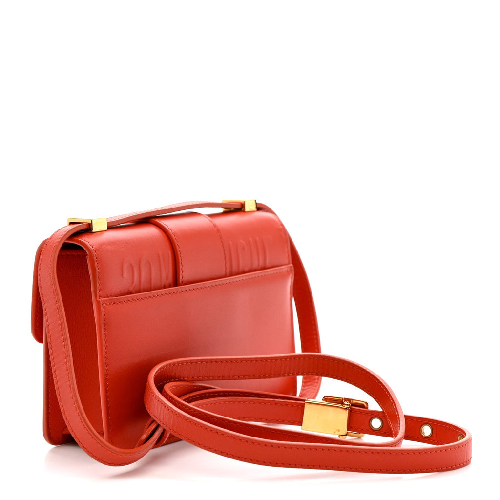 Smooth Calfskin Micro 30 Montaigne Flap Bag Orange